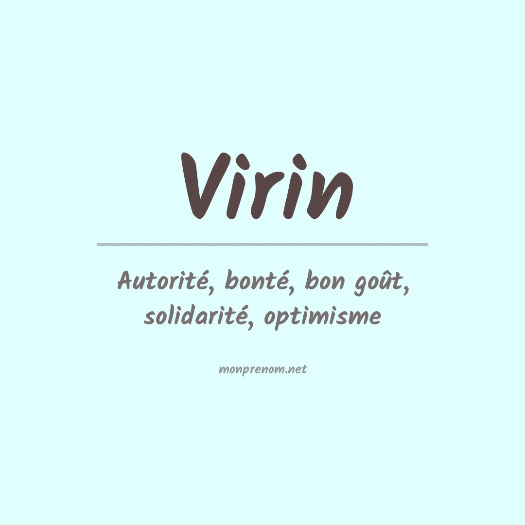 Signification du prénom Virin