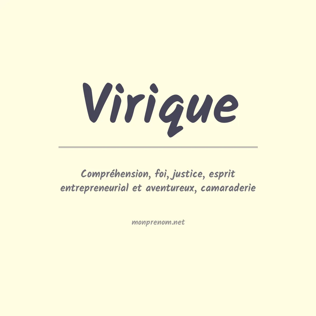 Signification du prénom Virique