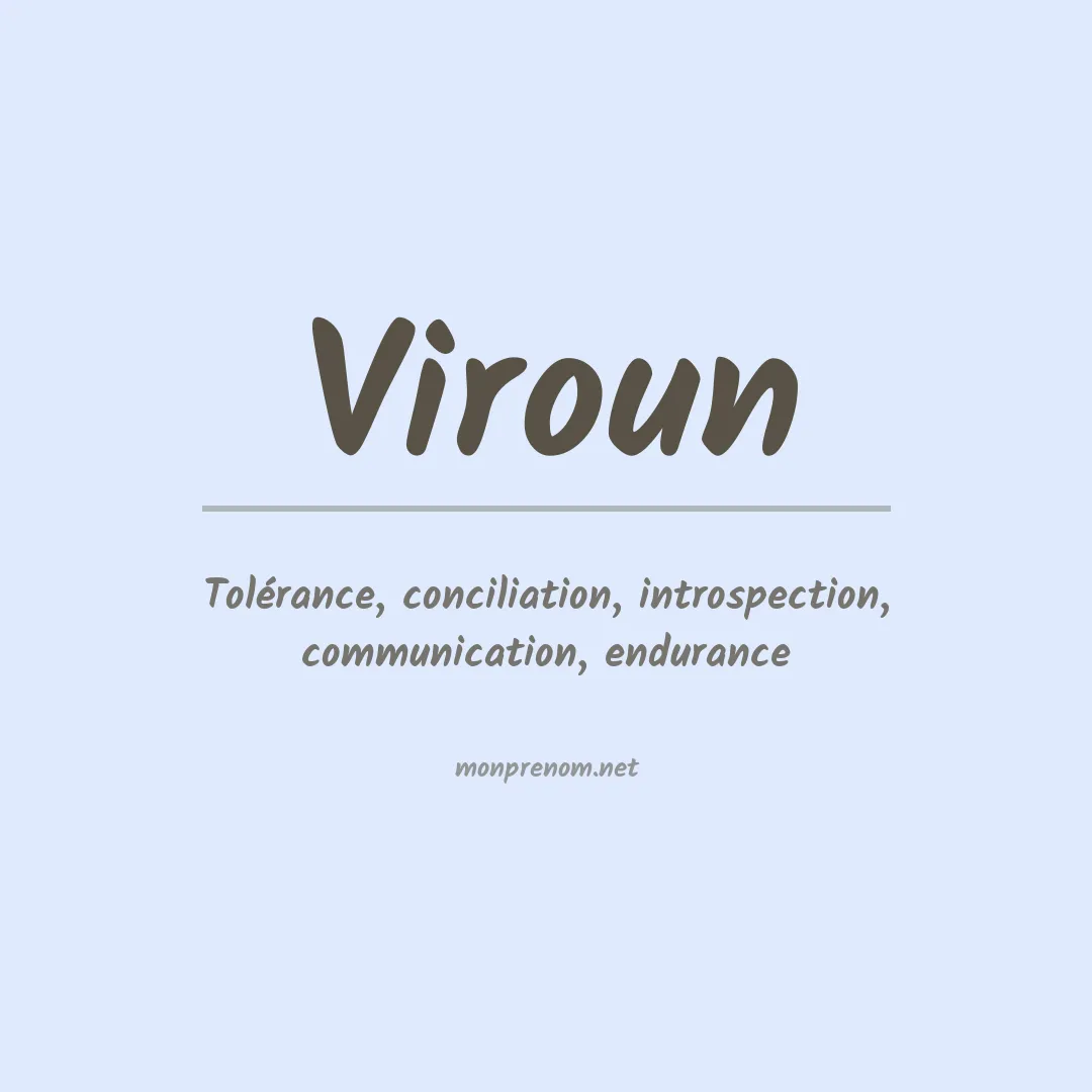 Signification du prénom Viroun