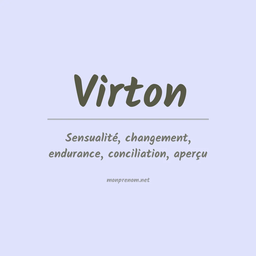 Signification du prénom Virton
