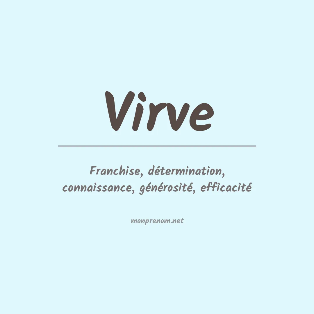 Signification du prénom Virve