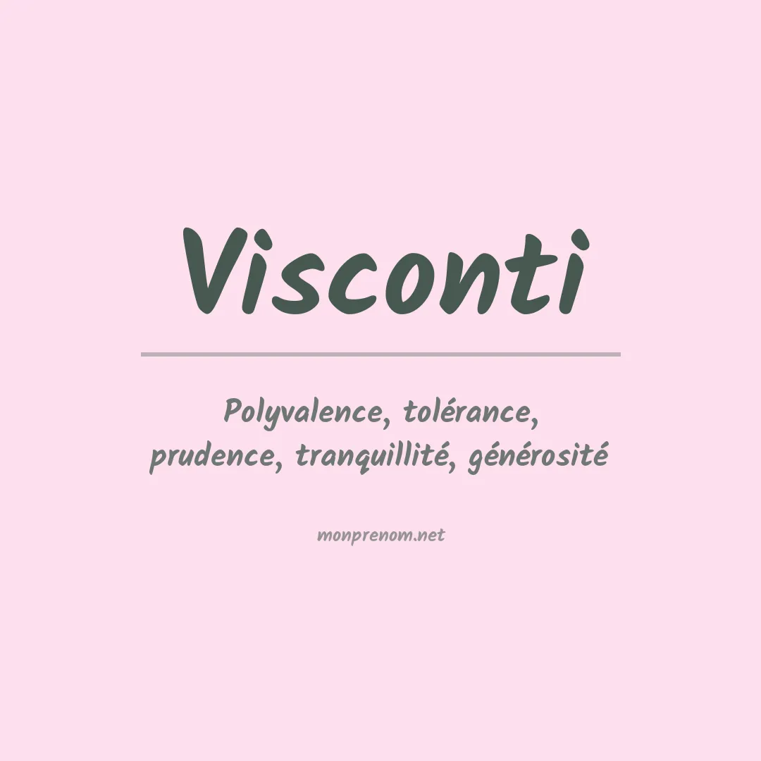 Prénom Visconti