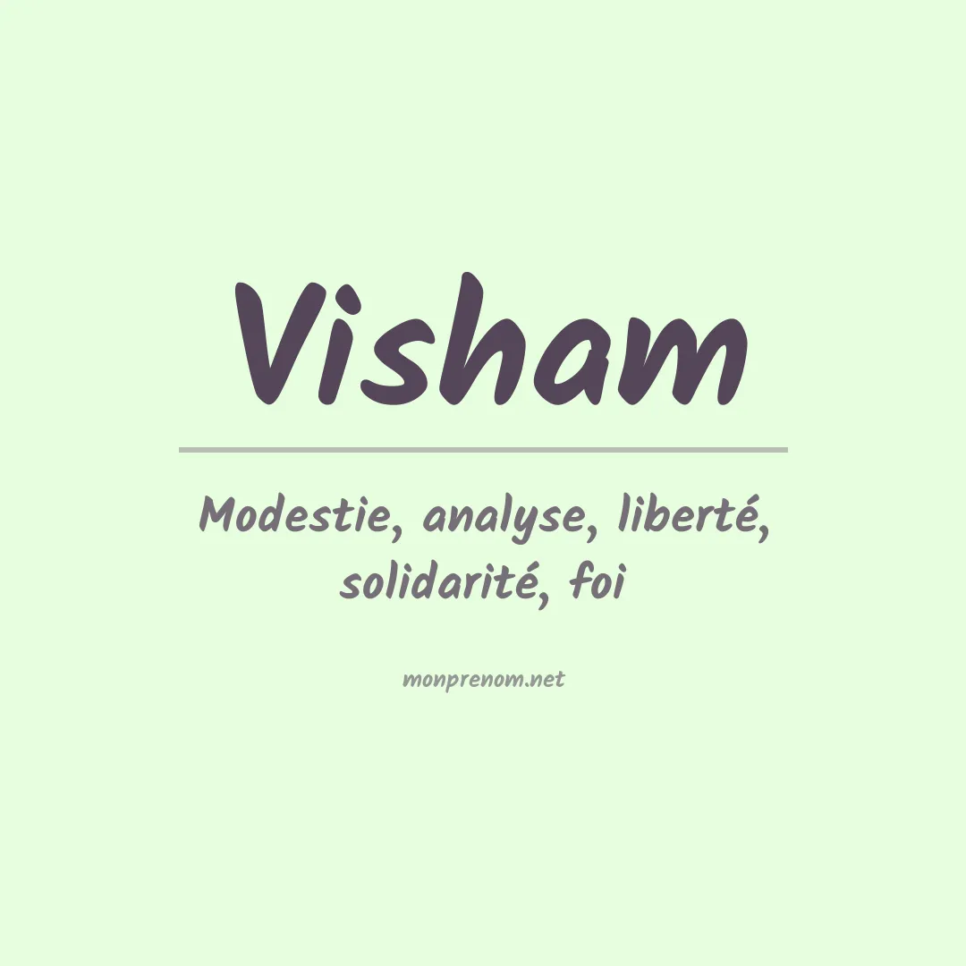 Signification du prénom Visham