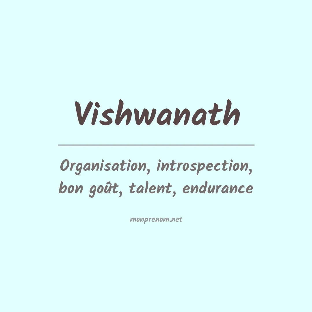 Signification du prénom Vishwanath