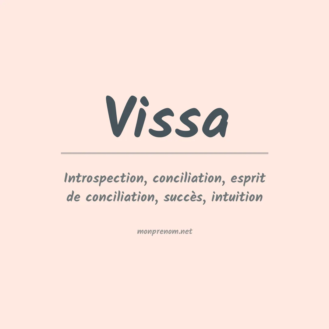 Signification du prénom Vissa