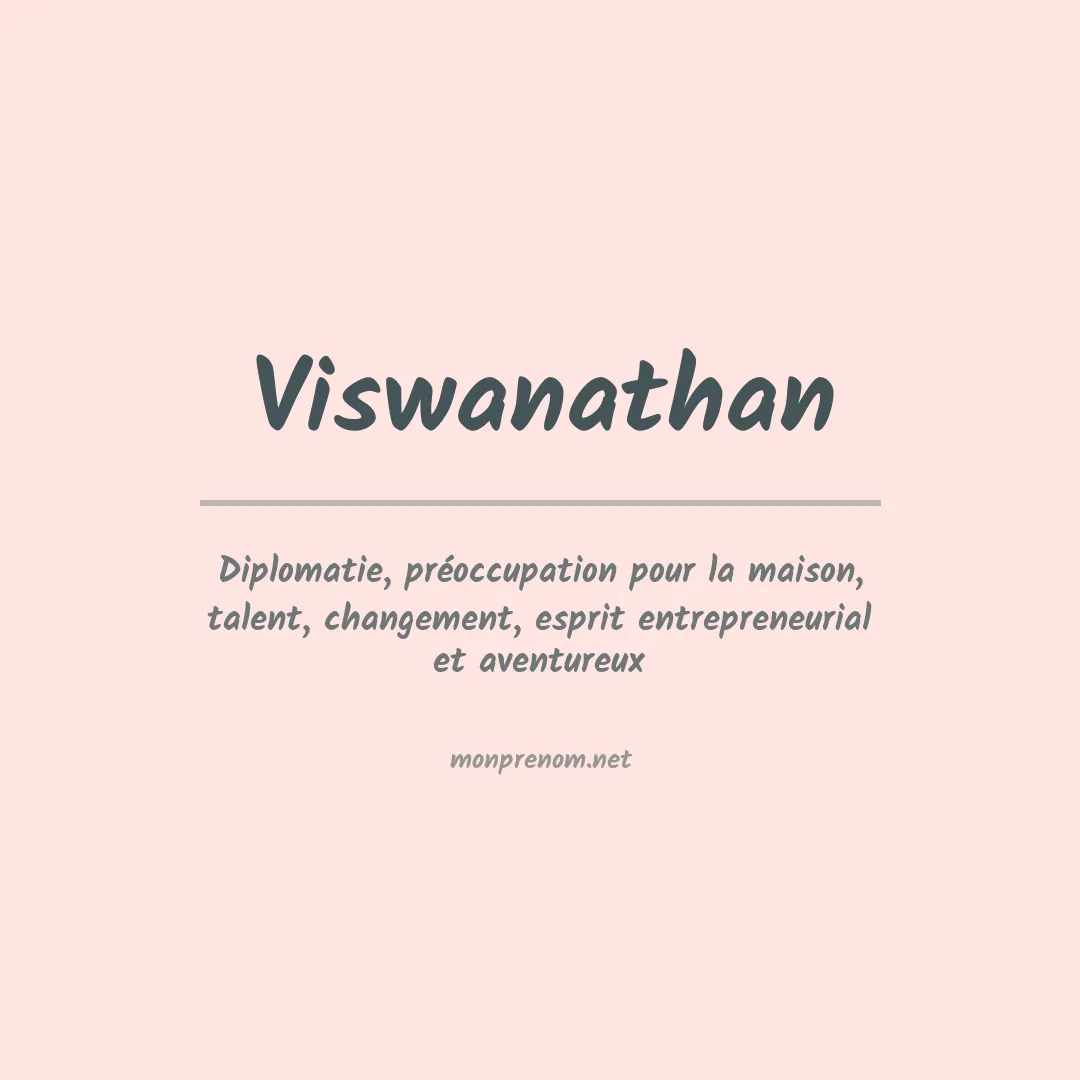Prénom Viswanathan