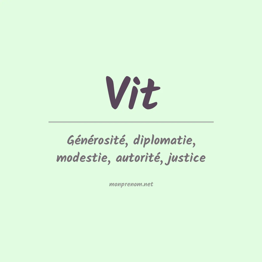 Signification du prénom Vit