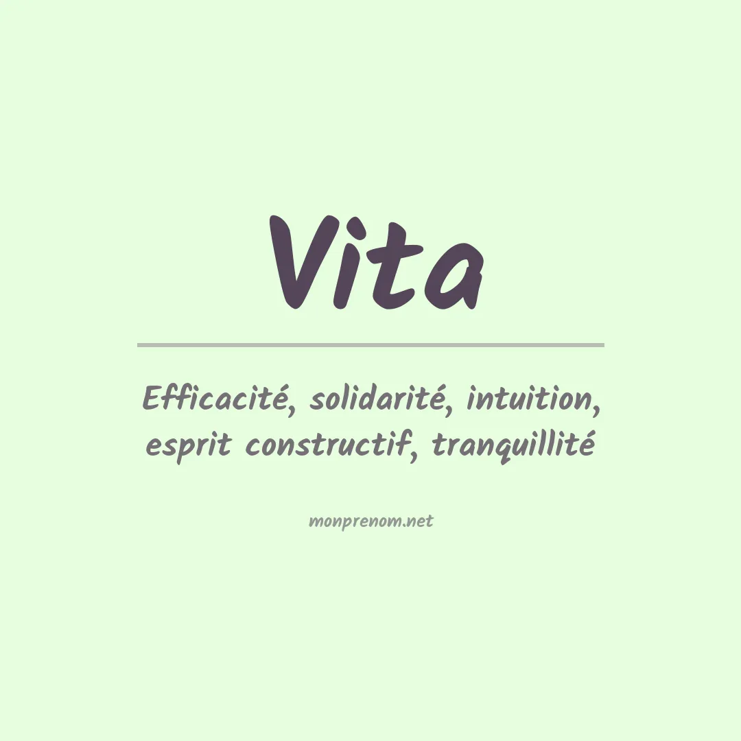 Prénom Vita
