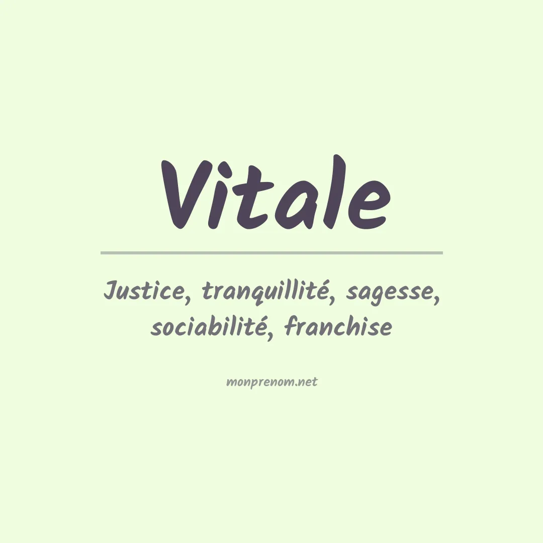 Prénom Vitale