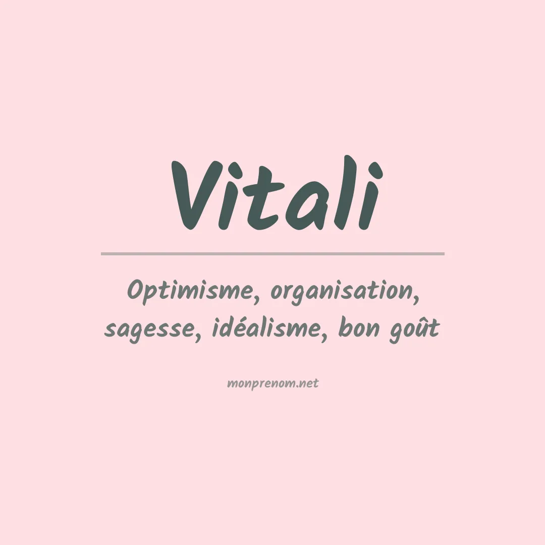 Prénom Vitali