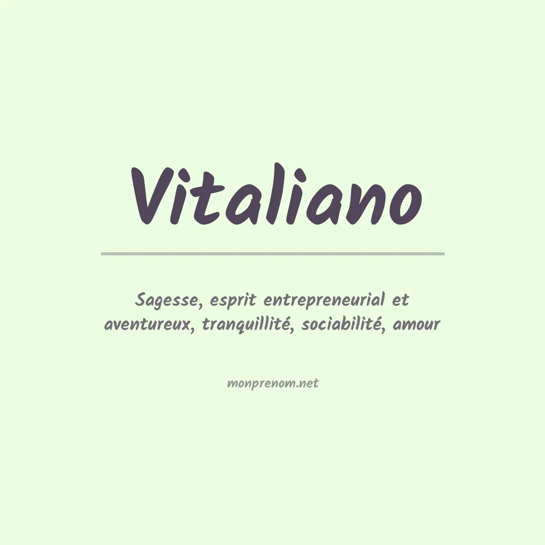 Prénom Vitaliano