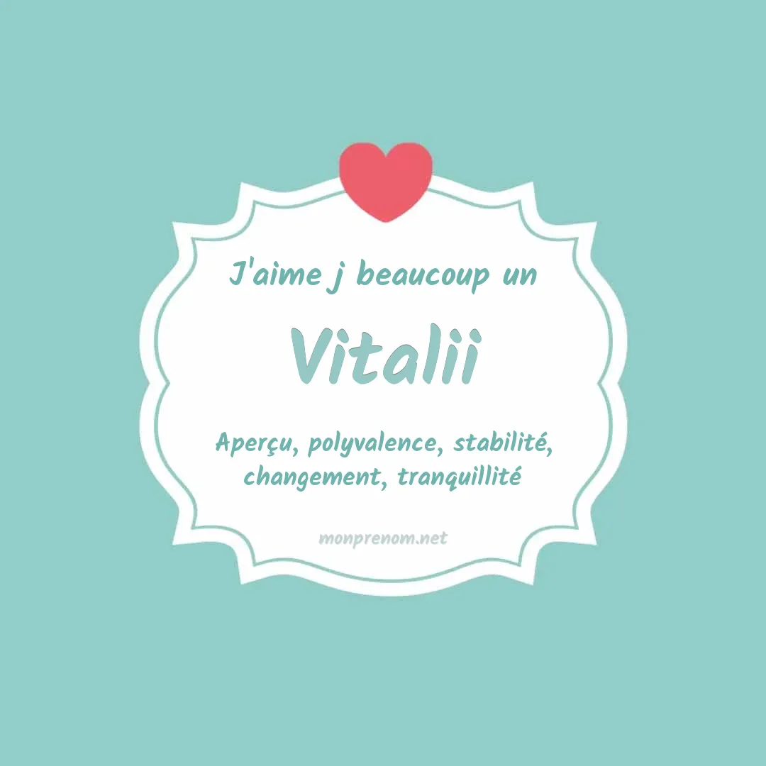 J'aime beaucoup Vitalii