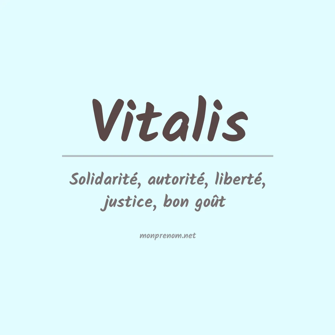 Prénom Vitalis