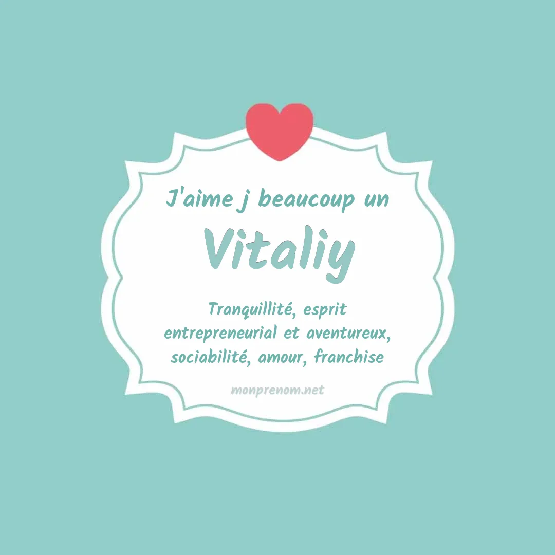 J'aime beaucoup Vitaliy
