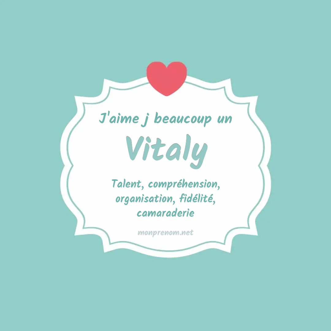 J'aime beaucoup Vitaly