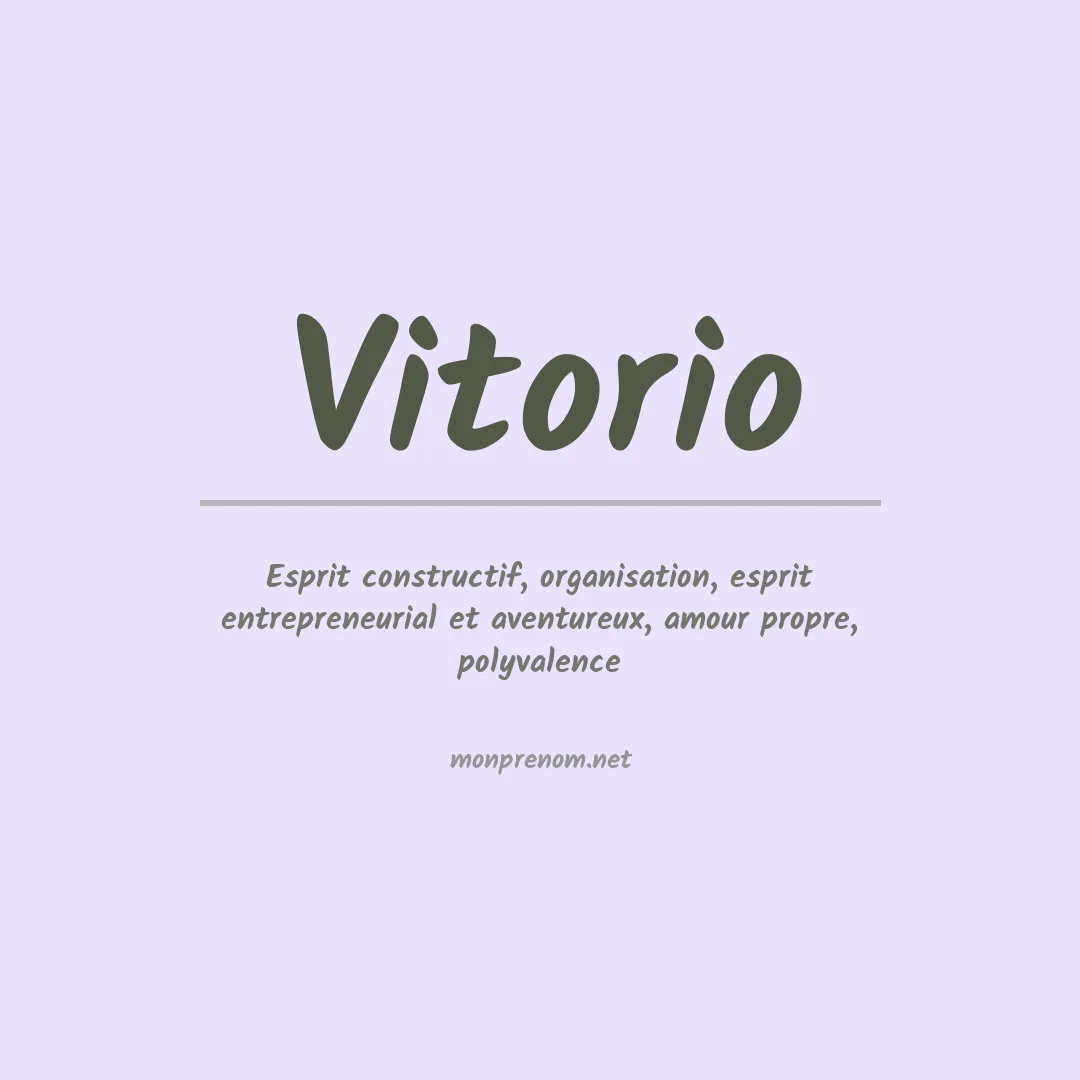 Prénom Vitorio
