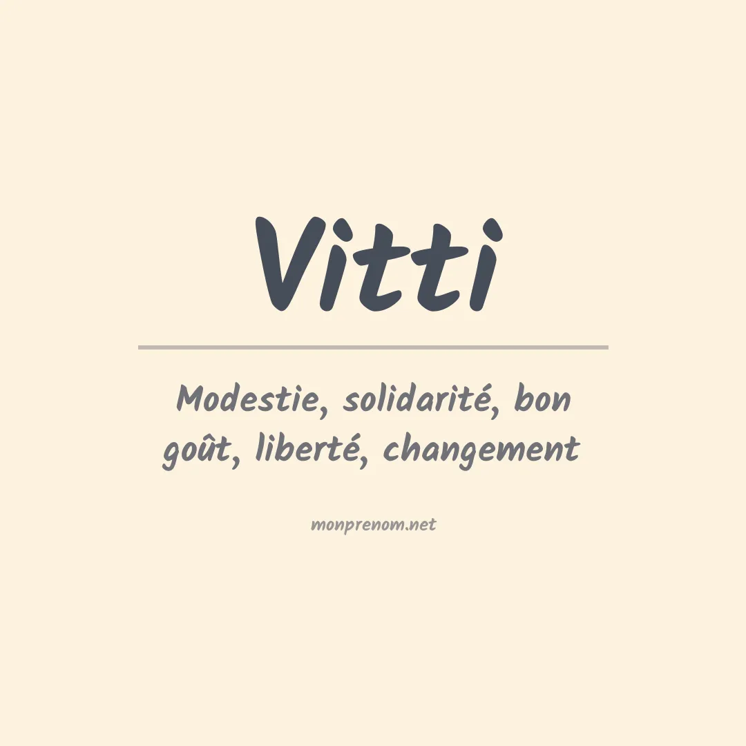 Prénom Vitti