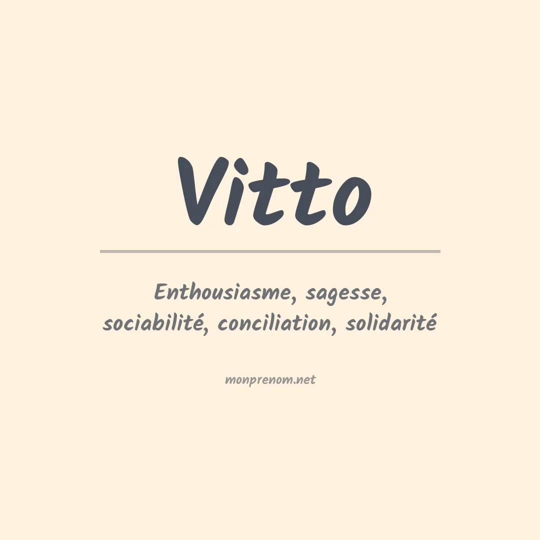 Prénom Vitto