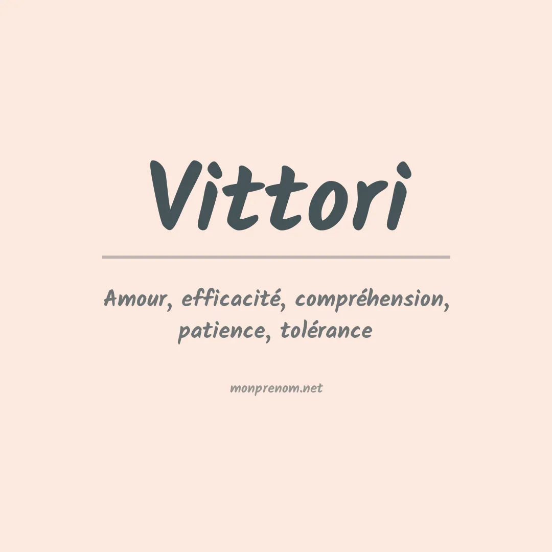 Prénom Vittori
