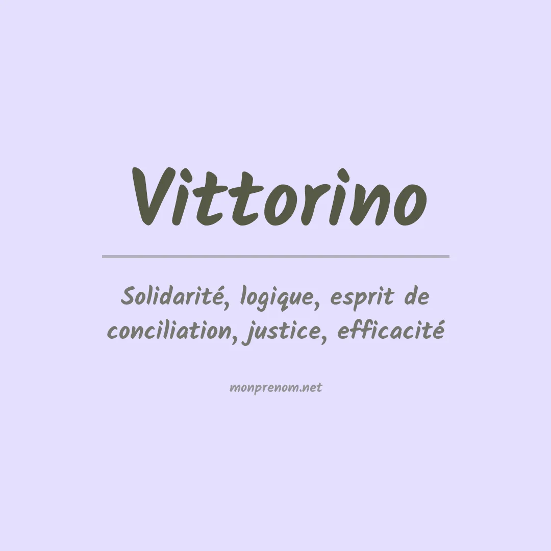 Prénom Vittorino