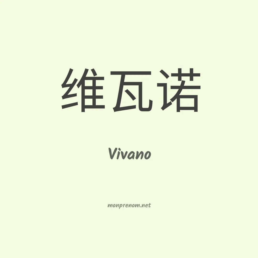 Vivano en chinois