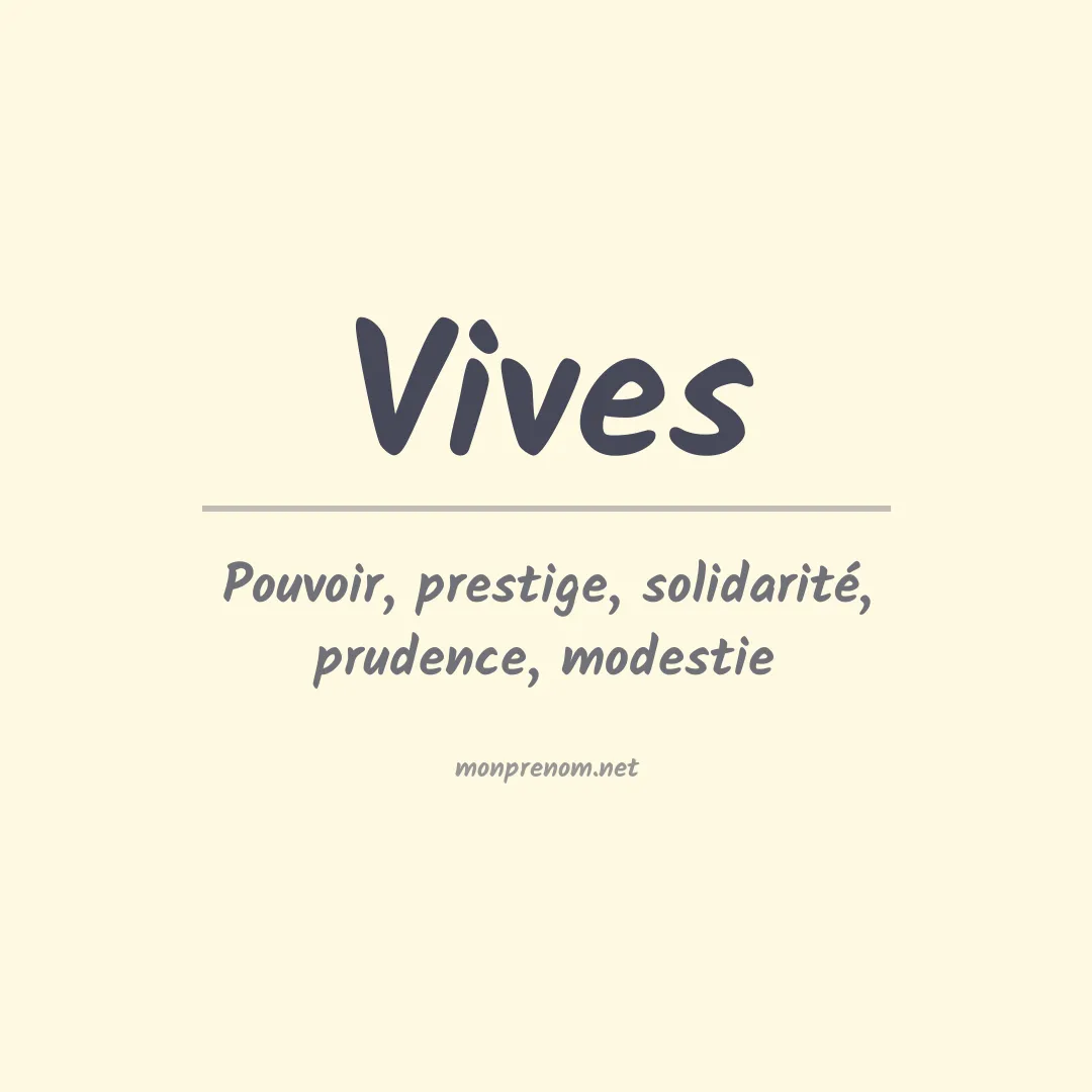 Prénom Vives