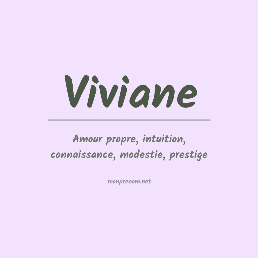 Signification du prénom Viviane