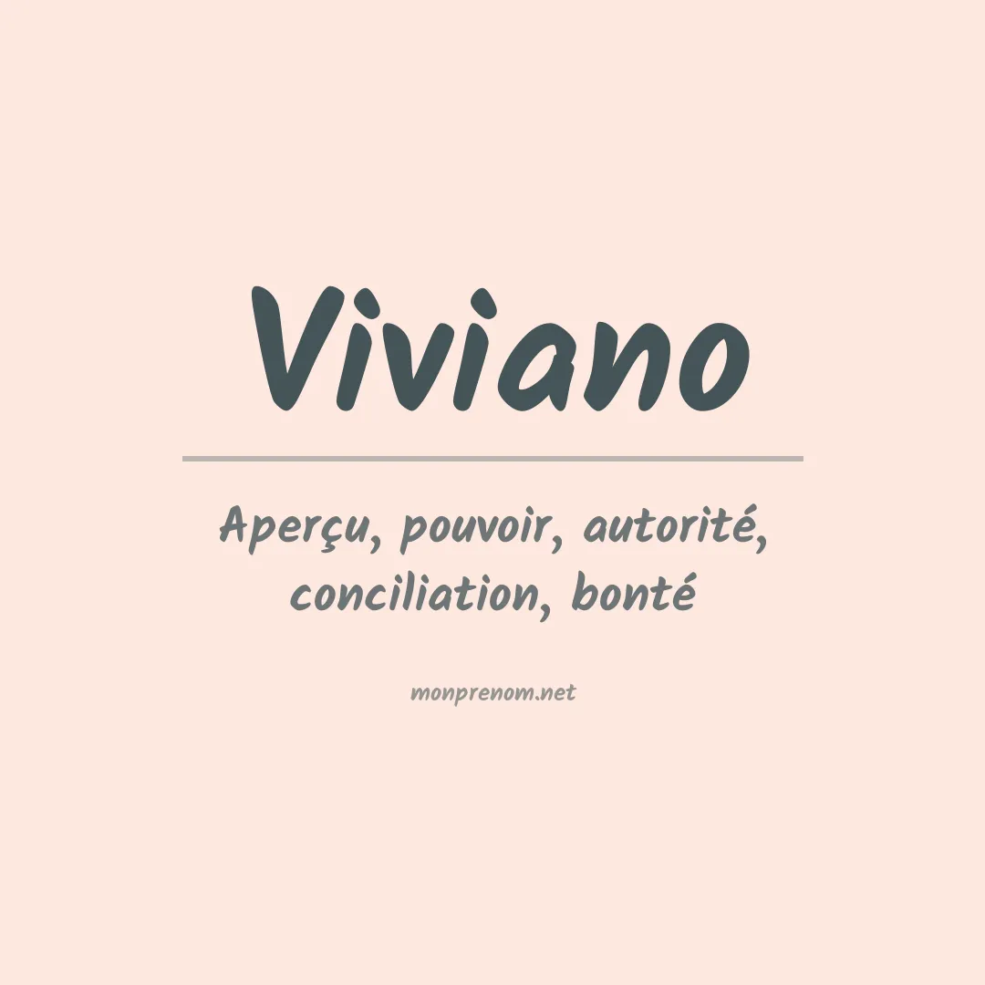 Prénom Viviano