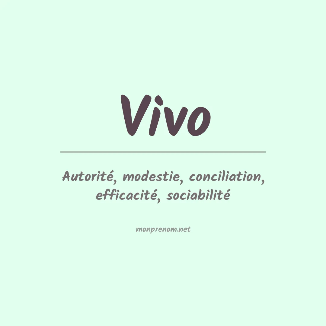Signification du prénom Vivo