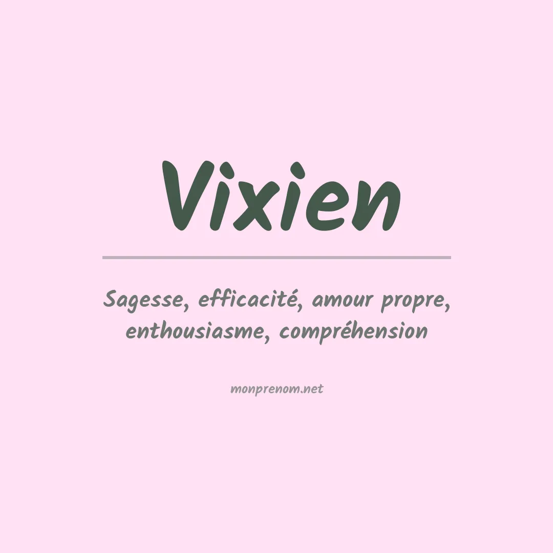 Signification du prénom Vixien