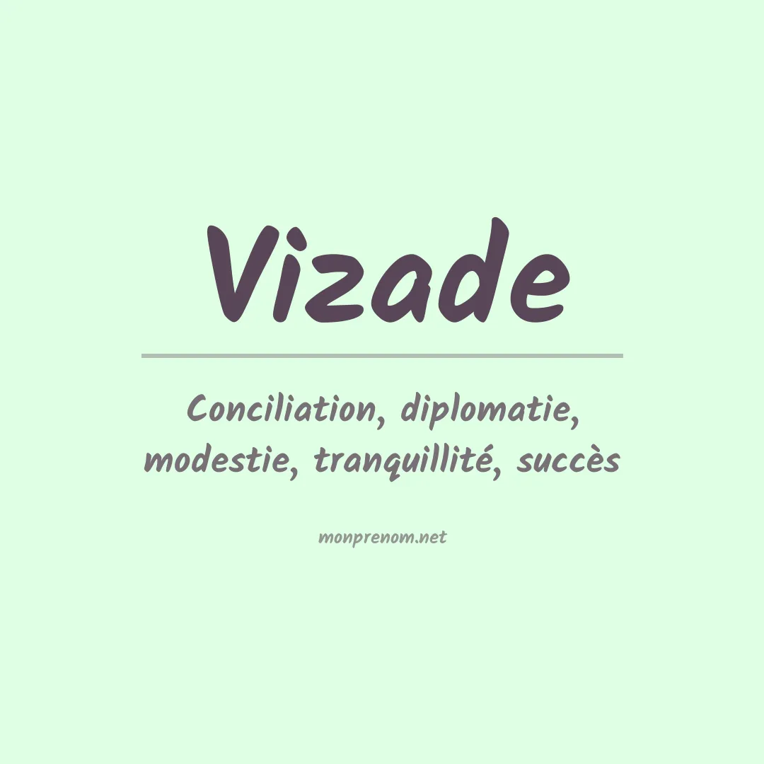 Signification du prénom Vizade