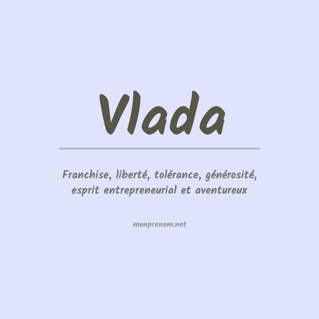 Signification du prénom Vlada