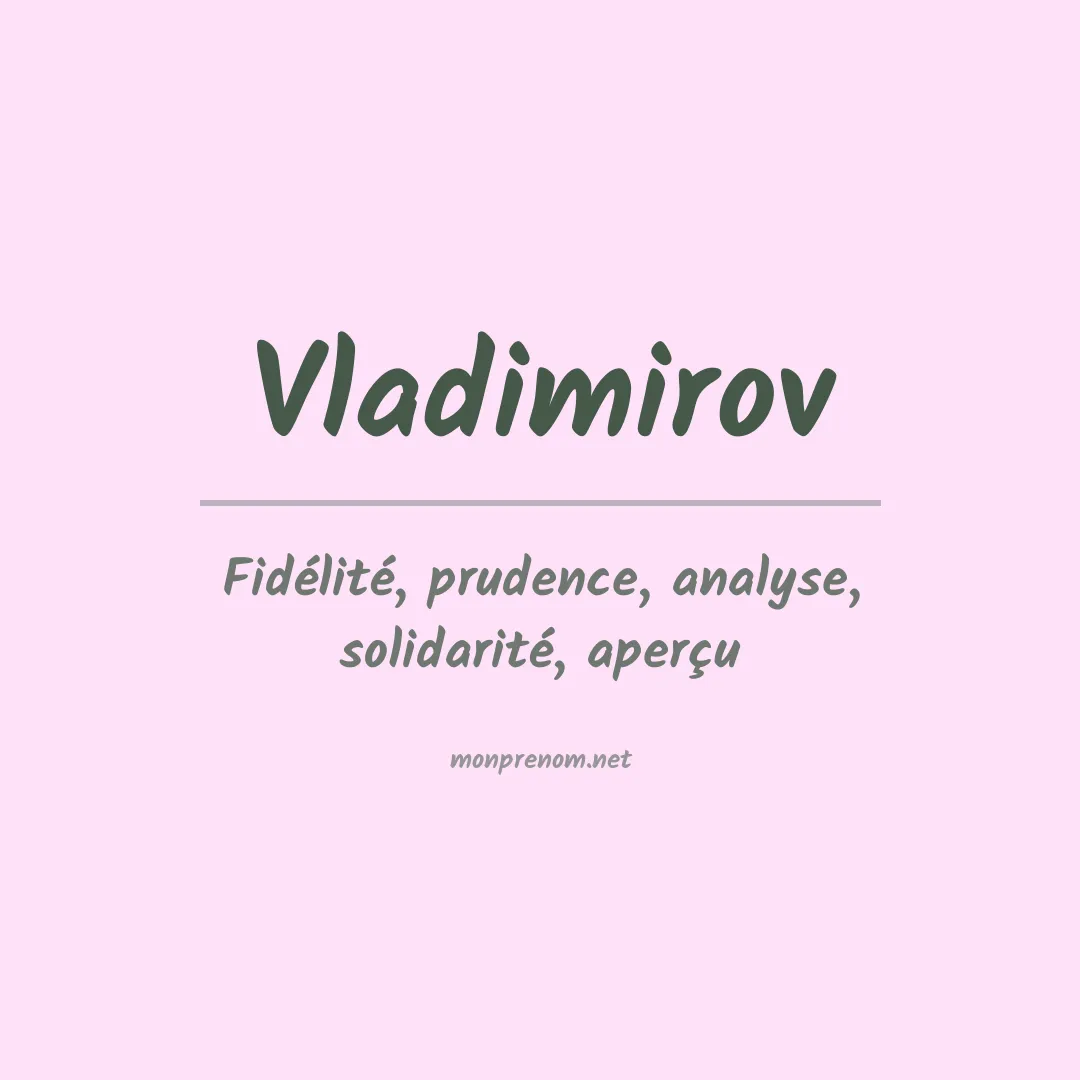 Prénom Vladimirov