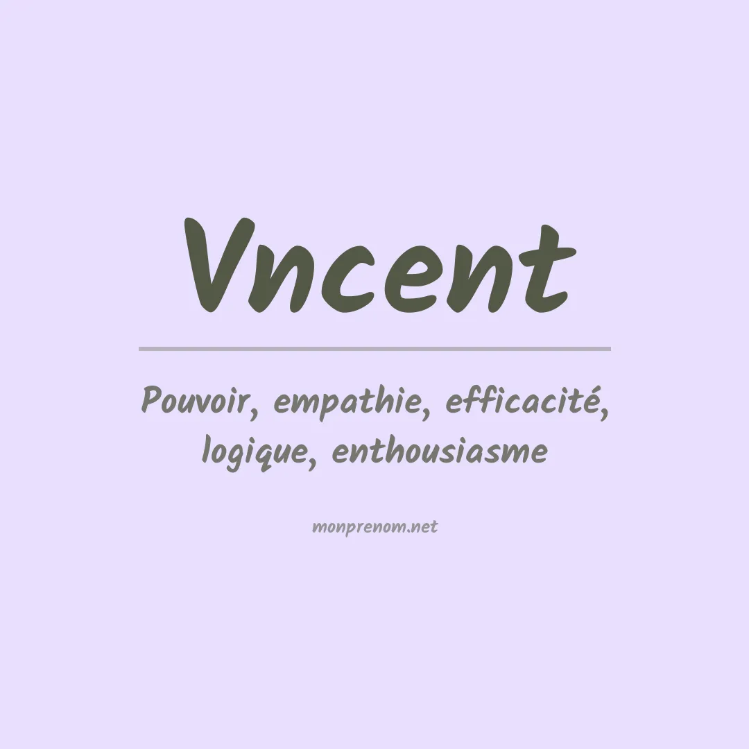 Prénom Vncent