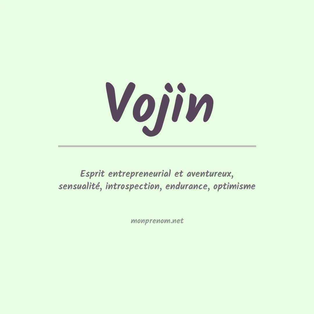 Signification du prénom Vojin