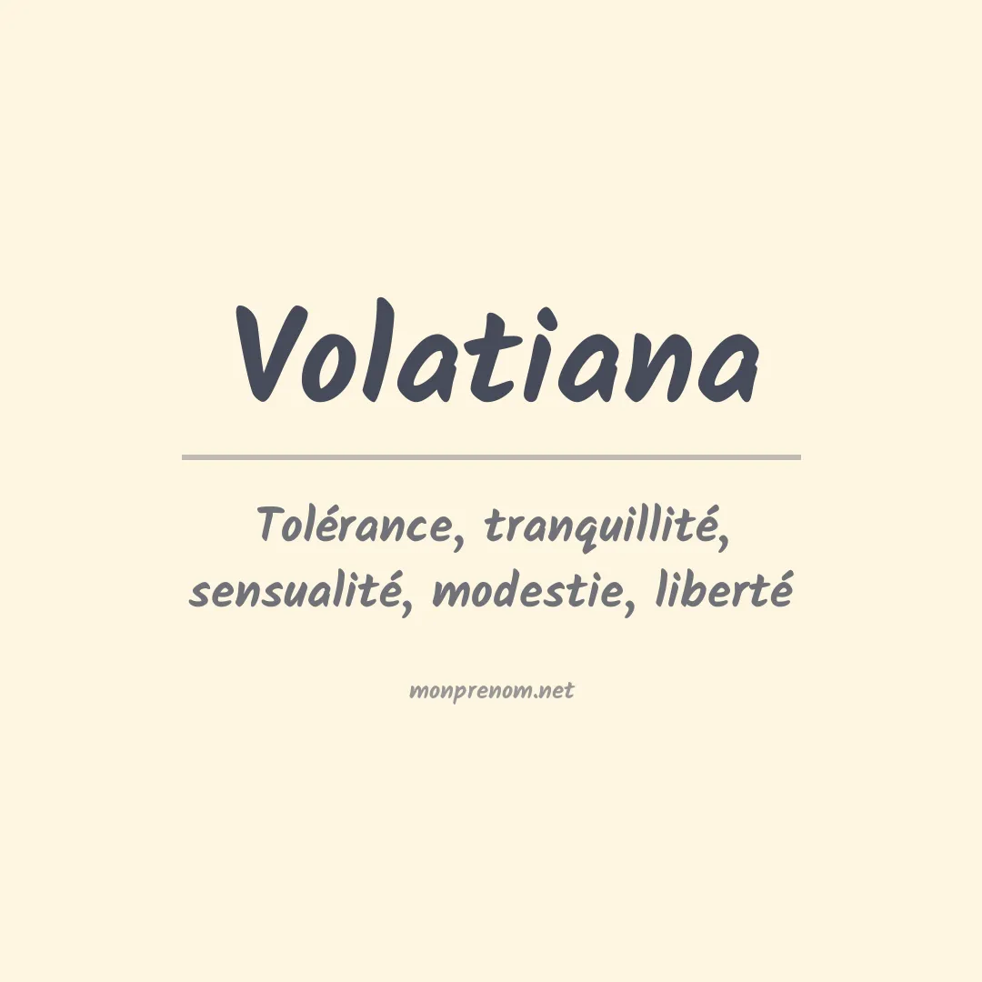 Prénom Volatiana