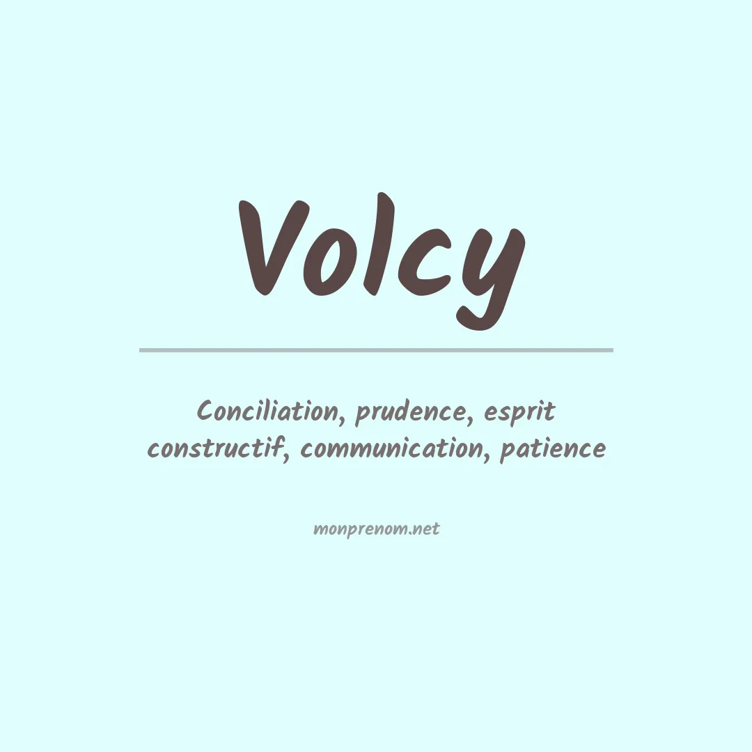 Prénom Volcy