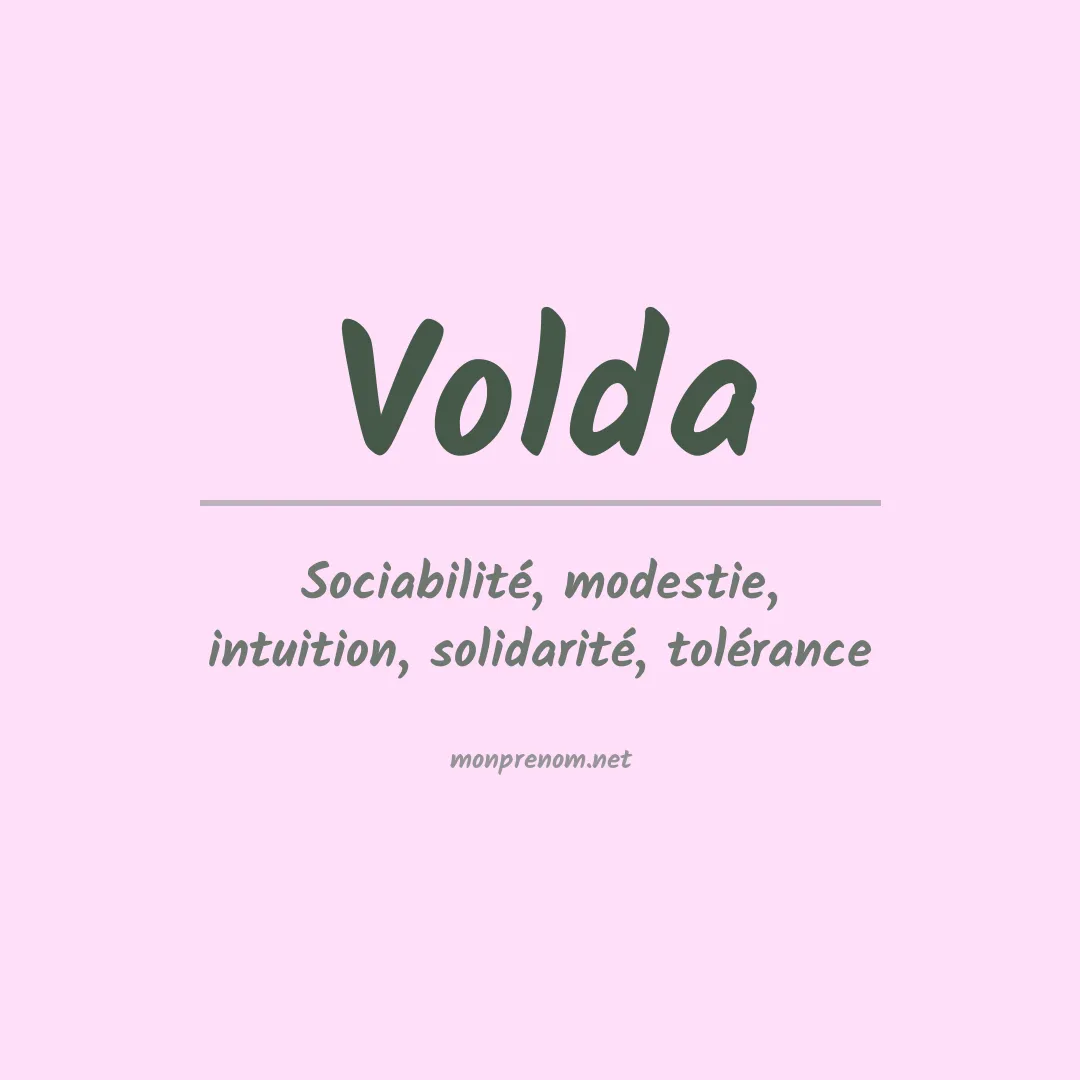 Signification du prénom Volda