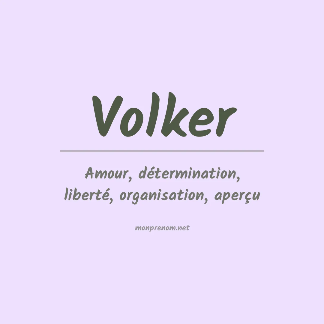 Prénom Volker