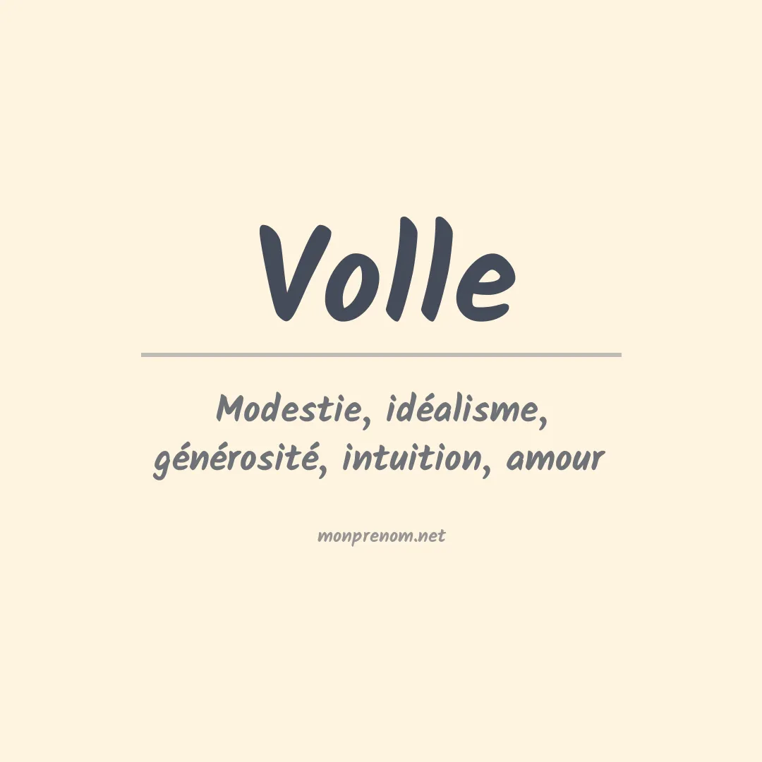 Prénom Volle