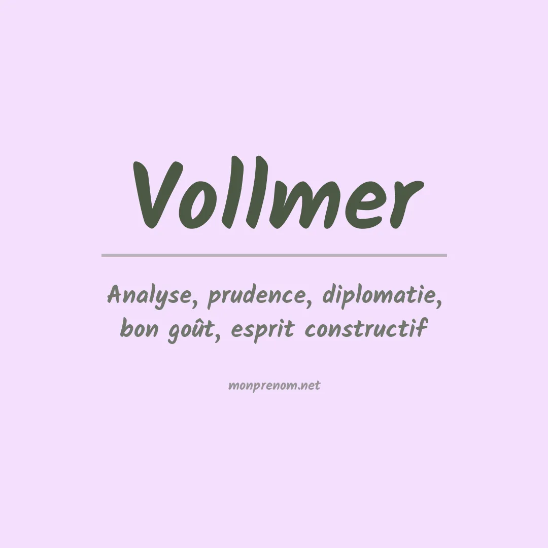 Prénom Vollmer