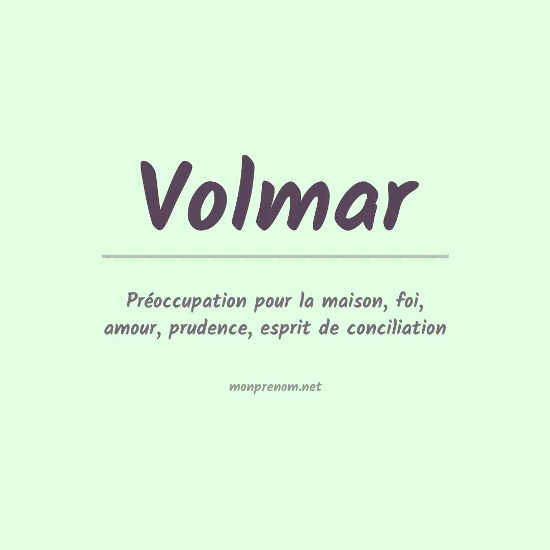 Prénom Volmar