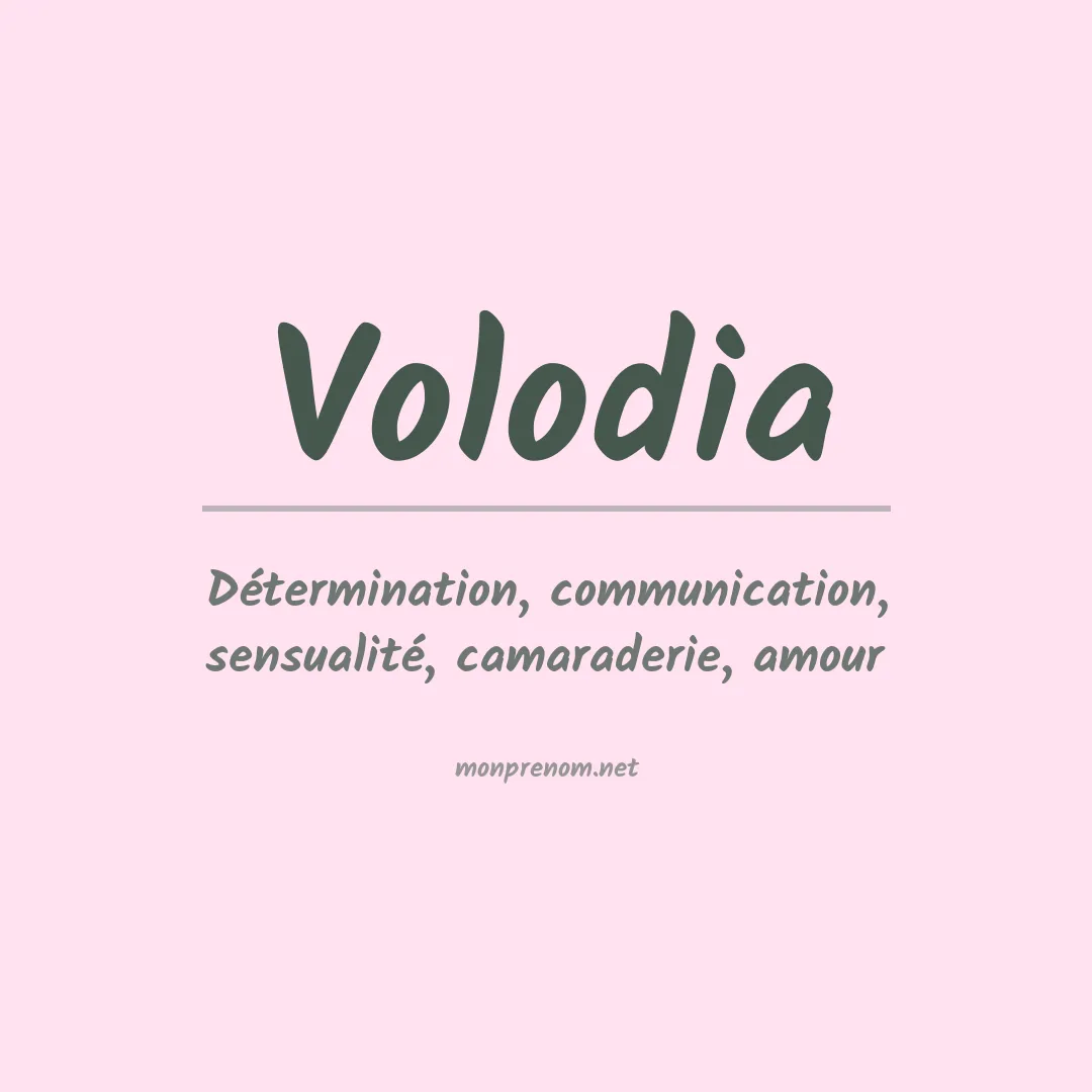 Signification du prénom Volodia