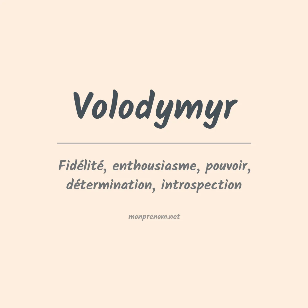 Prénom Volodymyr