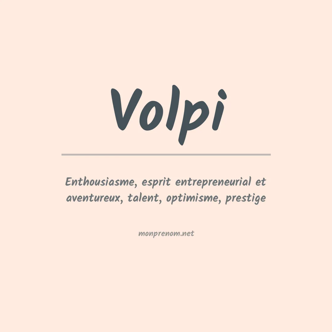 Prénom Volpi