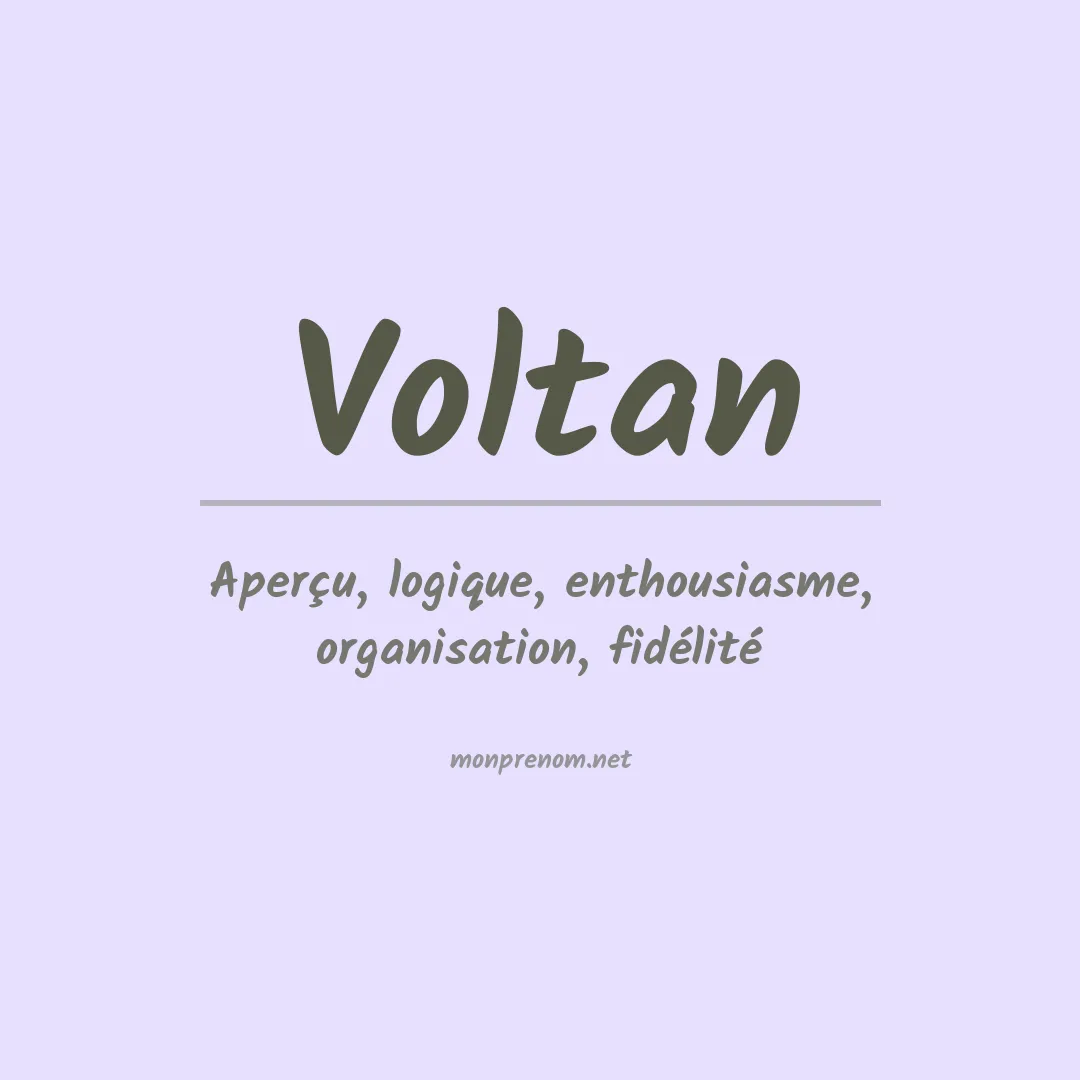 Signification du prénom Voltan