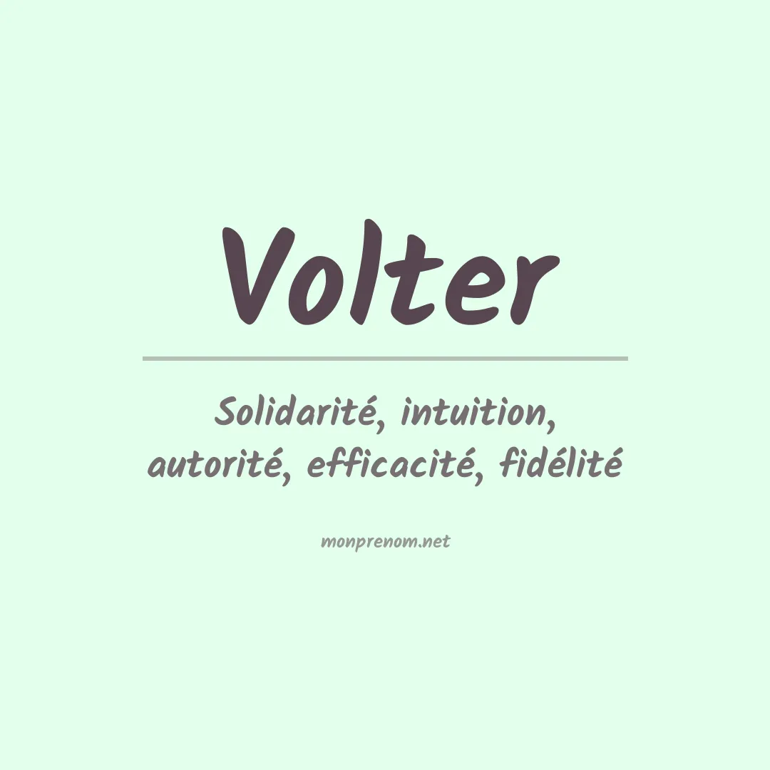 Prénom Volter