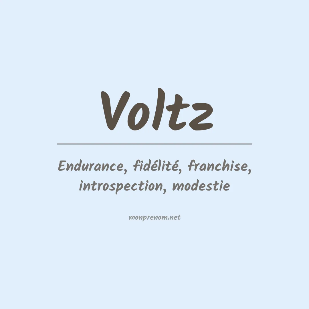 Prénom Voltz