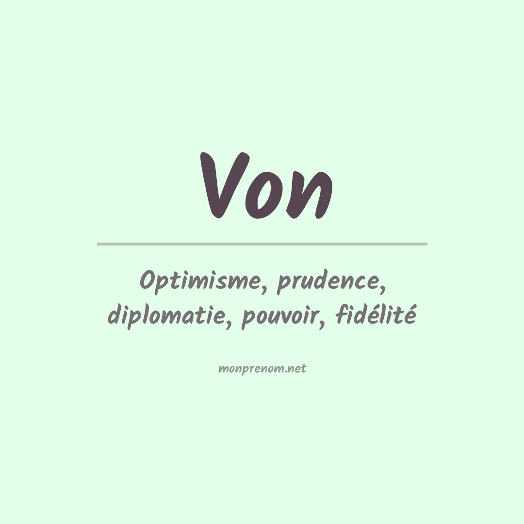 Prénom Von