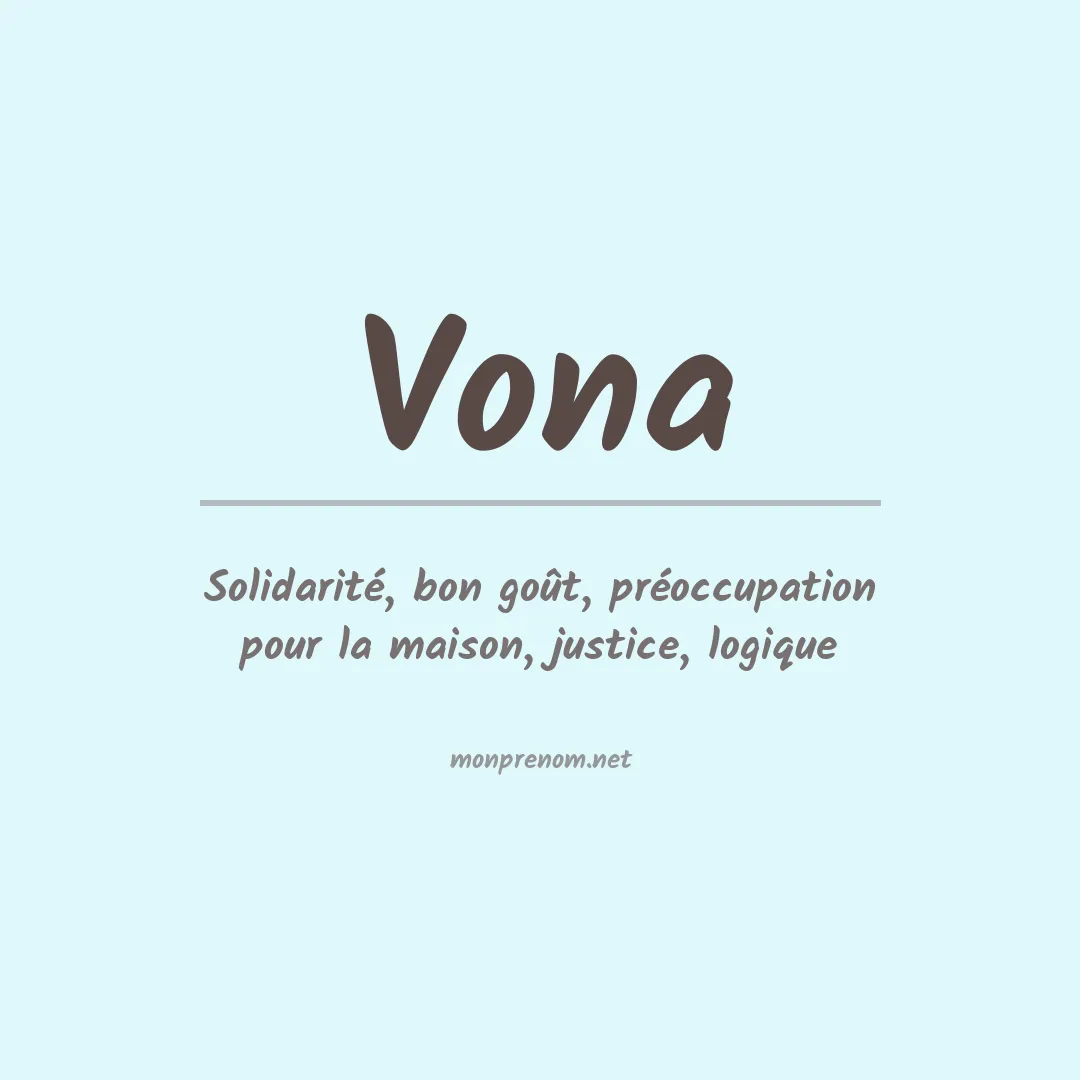Prénom Vona